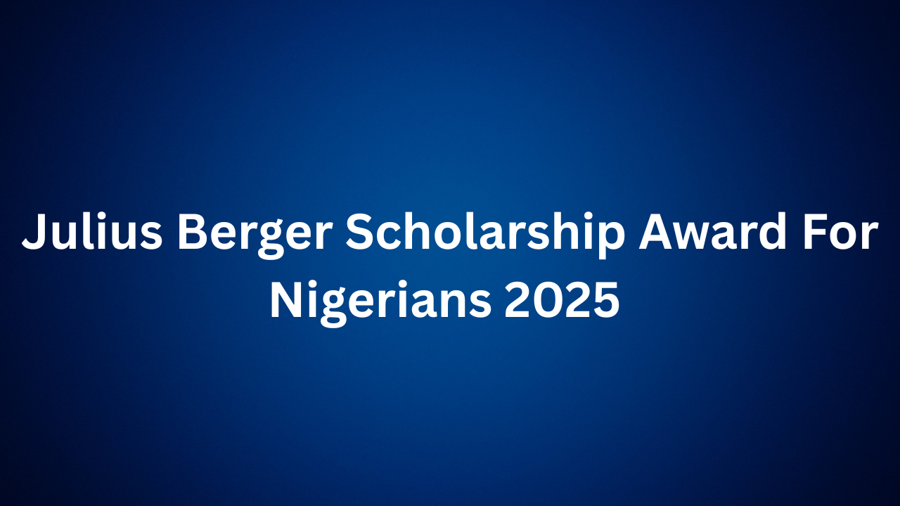 Julius Berger Scholarship Award